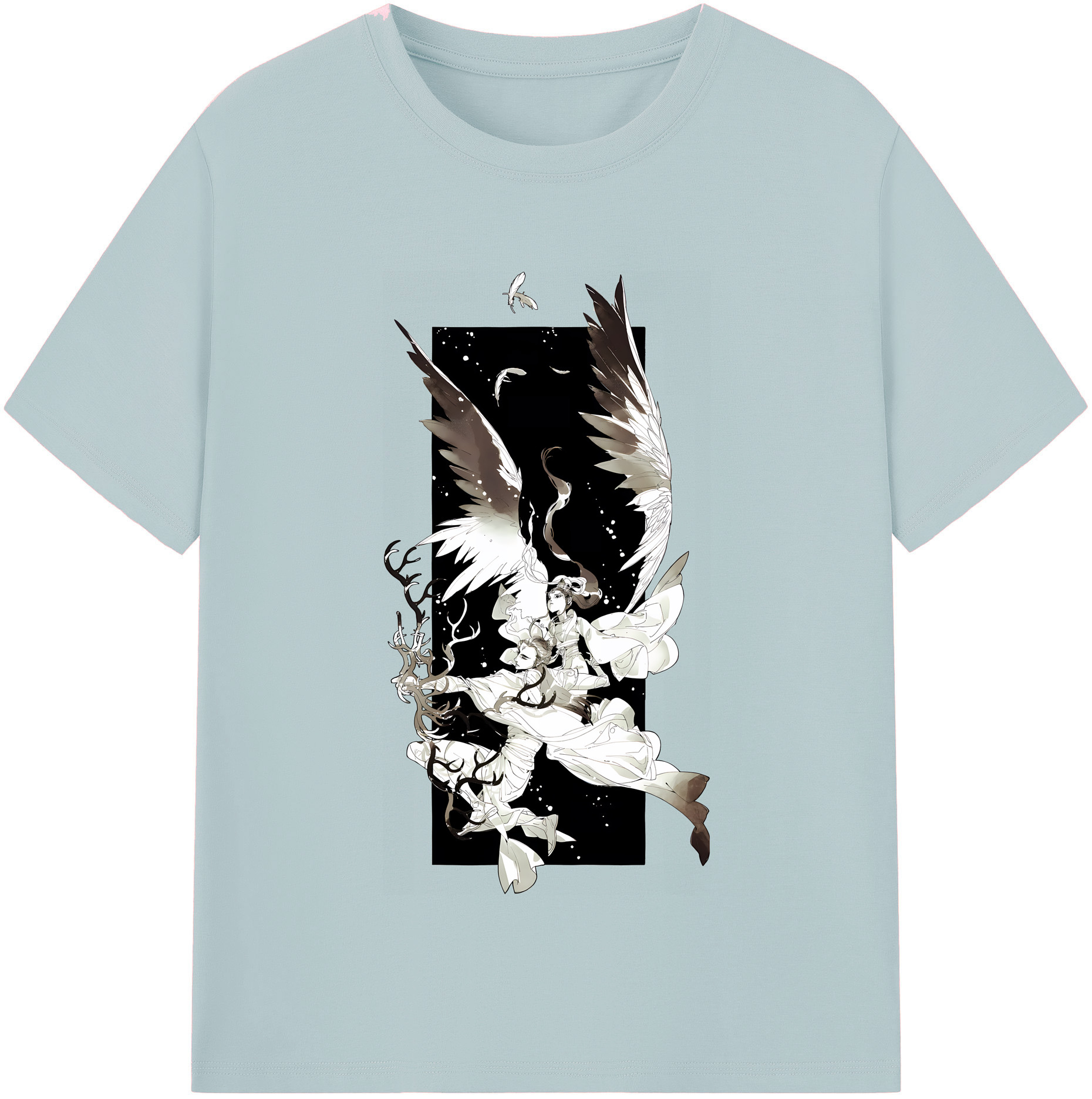 （画像用） Ne Zha 2 ナタ 魔童の大暴れ 綿100％半袖Tシャツ（フロントプリント）